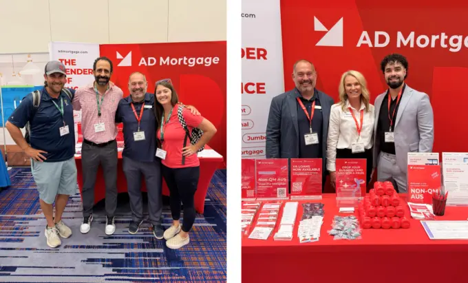Mortgage professionals at the AD Mortgage booth