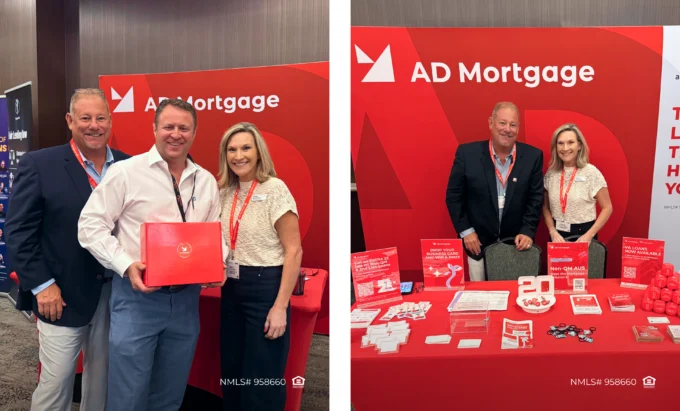 Mortgage professionals at the AD Mortgage booth