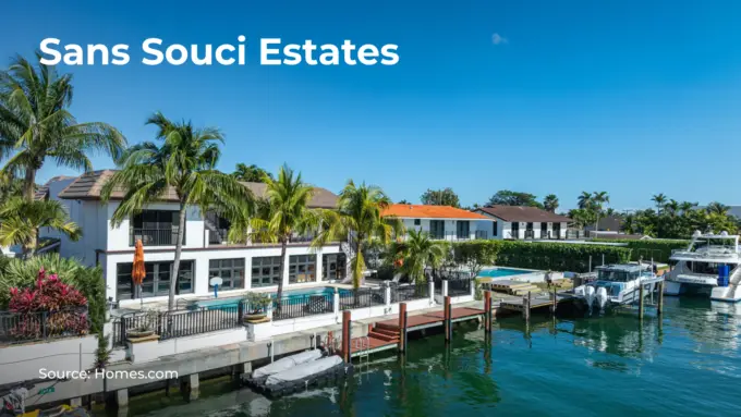 Photo of the Sans Souci Estates neighborhood in North Miami