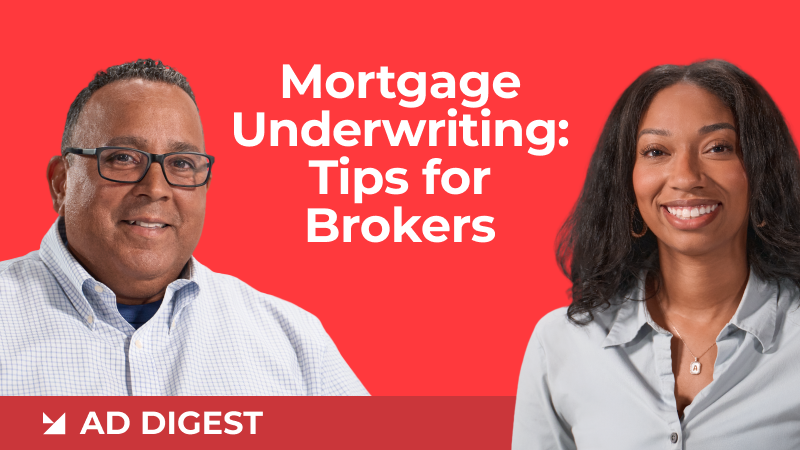 Blog cover announcing new AD Digest episode with Joey Oramas, Senior Mortgage Underwriter at AD Mortgage