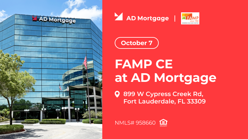 Blog cover FAMP CE at AD Mortgage Headquarters