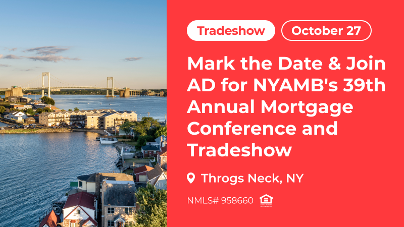 Blog cover announcing AD Mortgage's presence at the NYAMB’s 39th Annual Mortgage Conference & Tradeshow.
