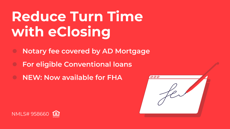 Blog cover promoting AD Mortgage's eClosing