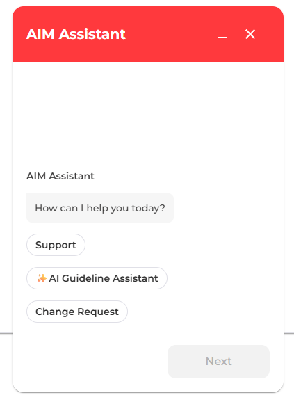aim assistant screenshot