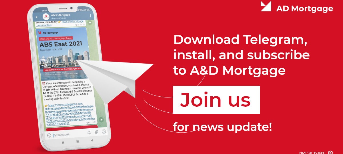 A&D Mortgage Now on Telegram!