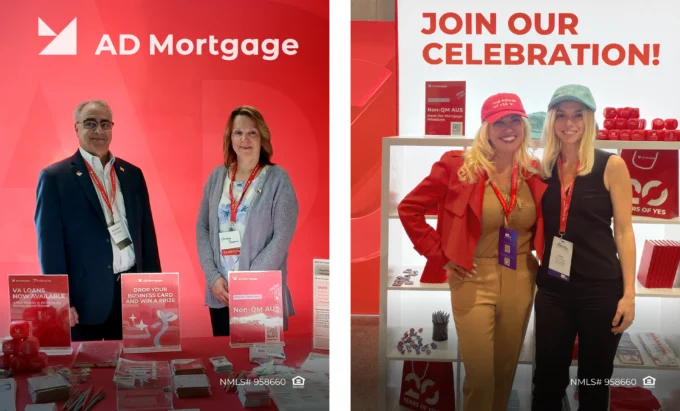 Mortgage professionals at the AD Mortgage booth