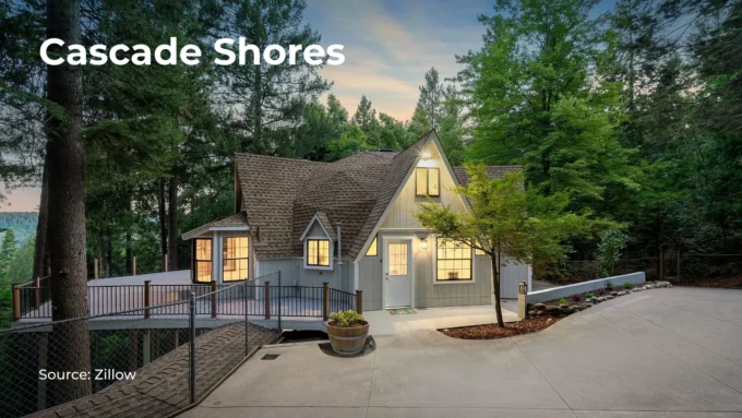 Photo of the house in the Cascade Shores neighborhood, California