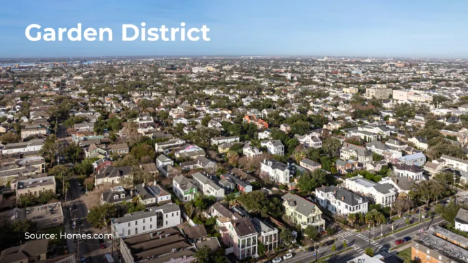 Photo of the Garden District neighborhood in New Orleans, Louisiana