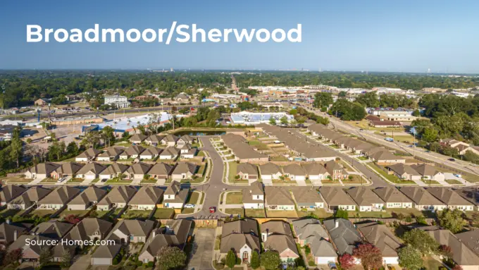 Photo of the Broadmoor/Sherwood neighborhood in Baton Rouge