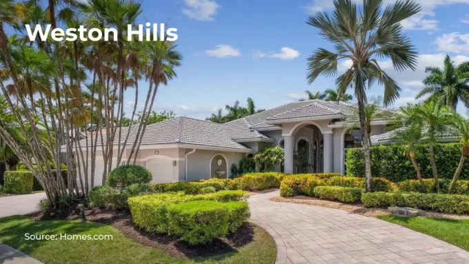 Photo of house in the Weston Hills in Florida