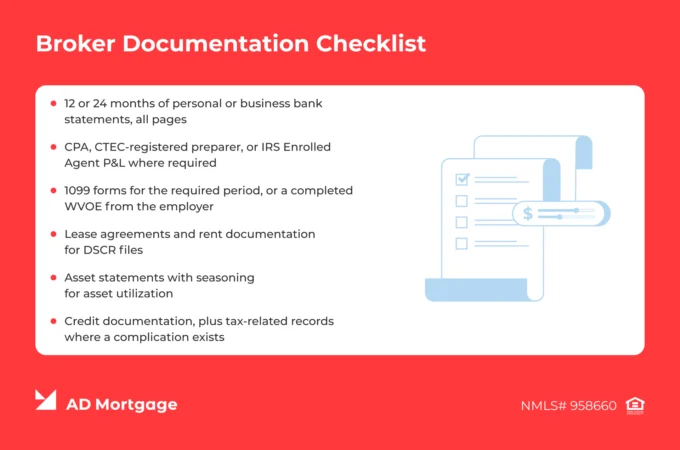 Broker documentation checklist 