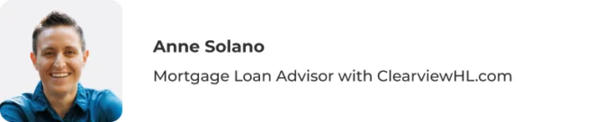 Banner with Anne Solano, Mortgage Loan Advisor with ClearviewHL.com