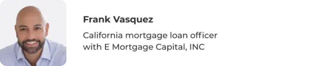 Photo of Frank Vasquez, California mortgage loan officer