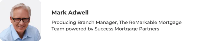 Photo of Mark Adwell, Producing Branch Manager, the ReMarkable Mortgage Team powered by Success Mortgage Partners