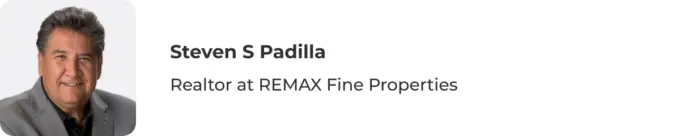 Banner with a photo of Steven S Padilla, Realtor at REMAX Fine Properties
