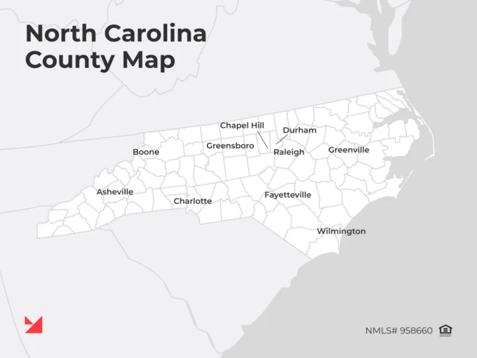 North Carolina County Map