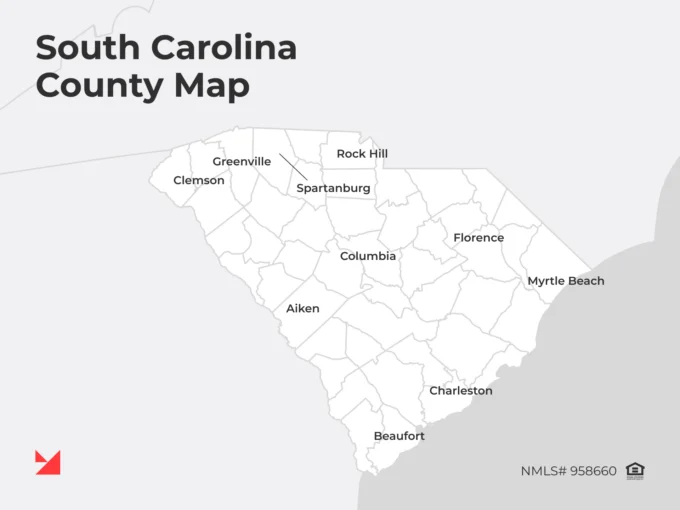 South Carolina County Map