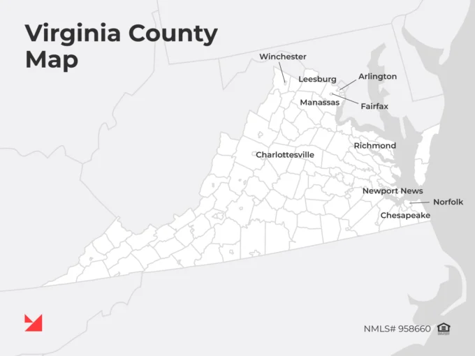 Virginia County Map